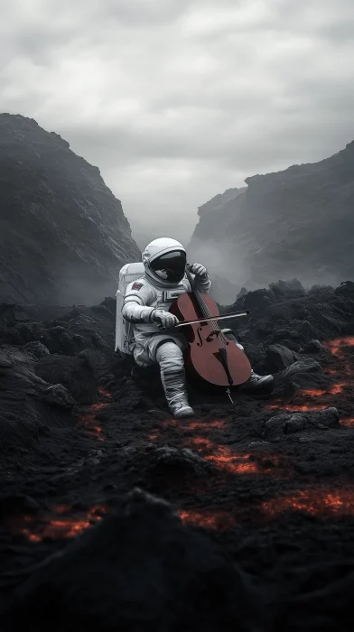 Astronaut Playing Cello