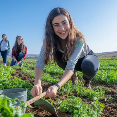 Agricultural Selfie in Golan Heights