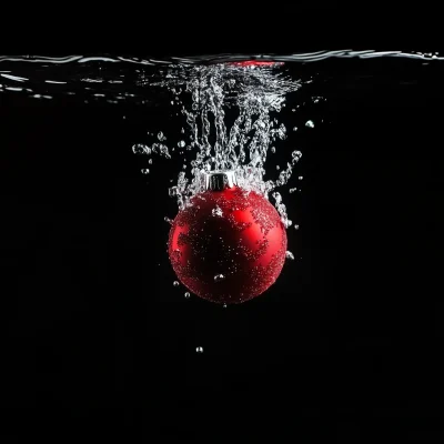 Christmas Red Ball Splashes