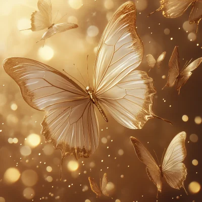 Butterflies on Gold