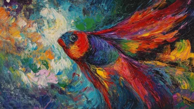 Colorful Fish in Impressionist Style