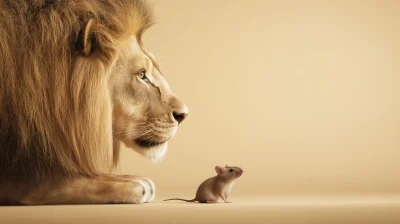 Lion and Rat Business Concepts