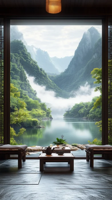 Interior of a Chinese Restaurant