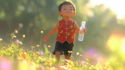 Joyful Boy Running