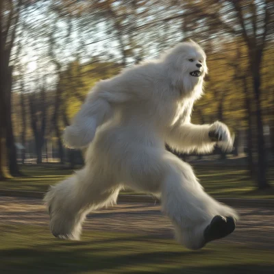 Running Yeti in the Park