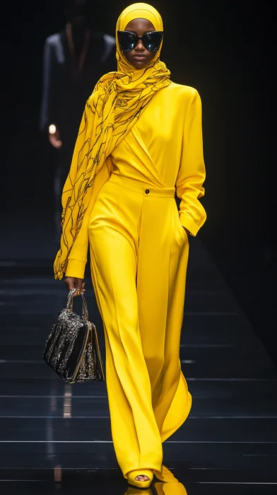 Yellow and Black Fashion Runway