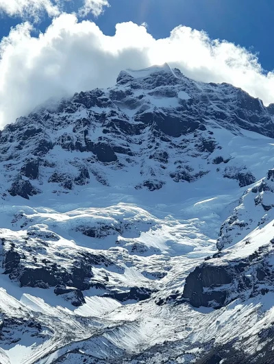 Sunny Snowy Mountains