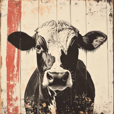 Retro Cattle Screen Print