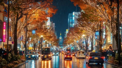 Nighttime in Japan