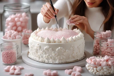 Heart Decorated Cake