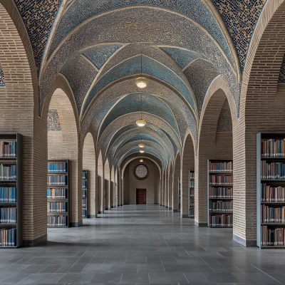 Modern Library with Iranian Architecture