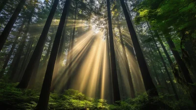 Vibrant Pacific Northwest Forest