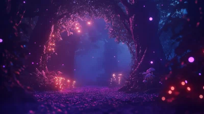 Mystical Night Forest