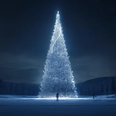 Futuristic Winter Christmas Tree