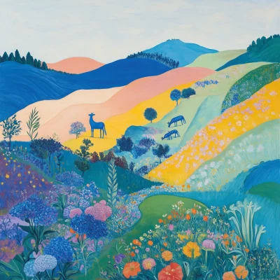 Colorful Hills and Unique Flora