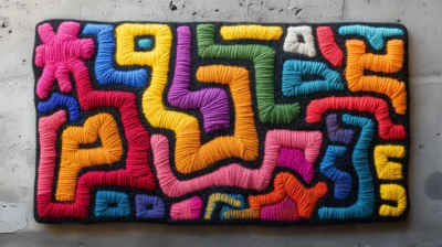 Wool Art in Haring Style