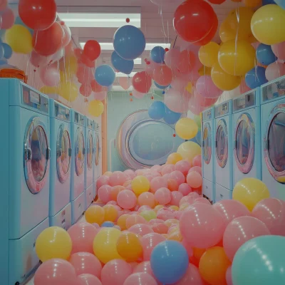 Laundromat Balloon Setup