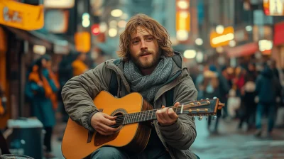 Street Performer in the City