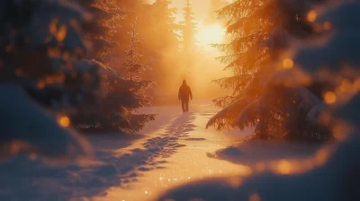 Serene Winter Forest at Dawn