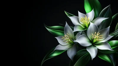 Elegant 3D Flowers