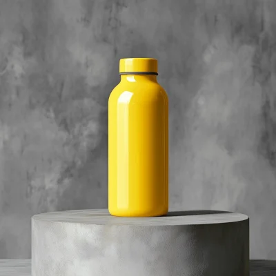 Yellow Bottle Tumbler Mockup