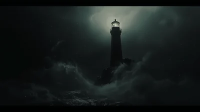 Haunting Lighthouse in the Dark