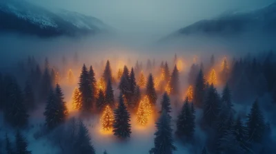 Festive Pine Forest