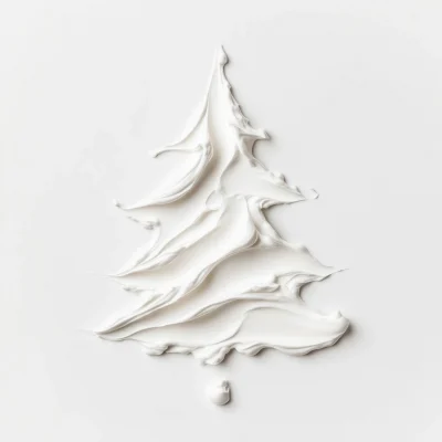 Christmas Tree Cream Smear