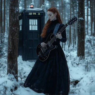 Sansa Stark Guitar in Forest