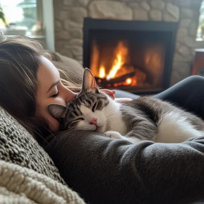 Cuddles by the Fire