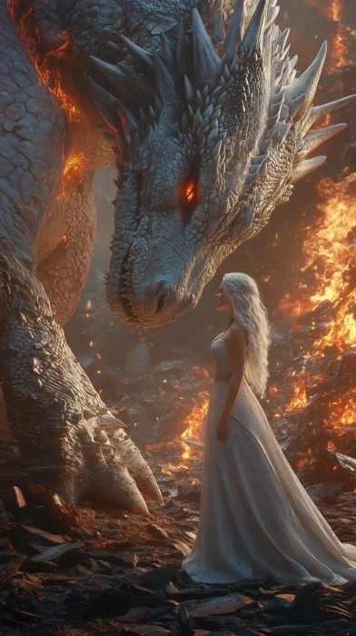 White Dragon and Regal Woman