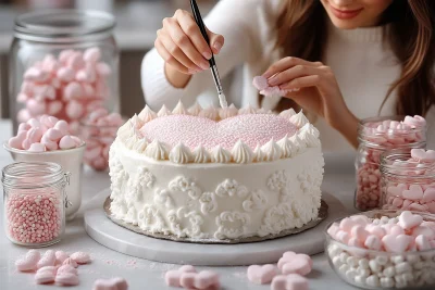 Heart Decorated Cake