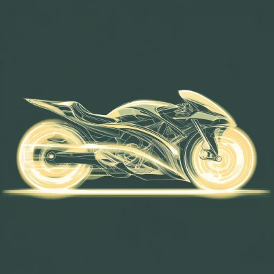 Futuristic Motorcycle Artwork