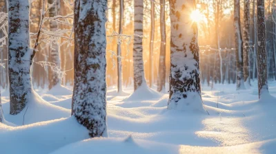 Vintage Winter Forest