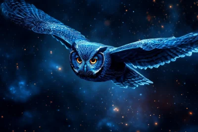 Owl in a Starry Sky