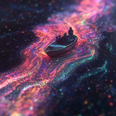 Cosmic Alien Boat