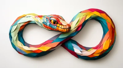 Snake Paper Craft Art