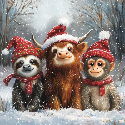 Festive Winter Animals