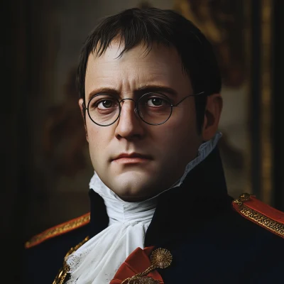 Portrait of Napoleon Wearing Glasses