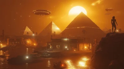 Ancient Egyptian Civilization with UFO