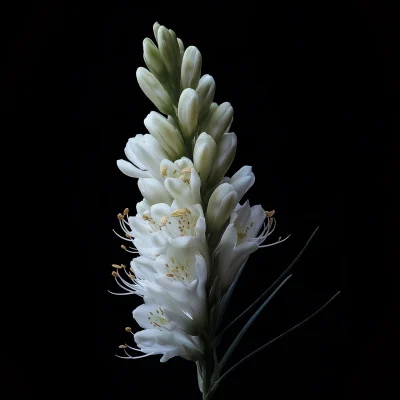 White Flower in Darkness