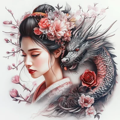 Geisha and Dragon