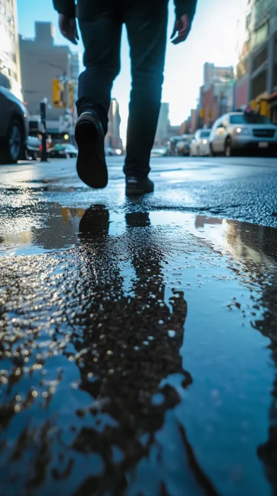 Man Walking on the Street