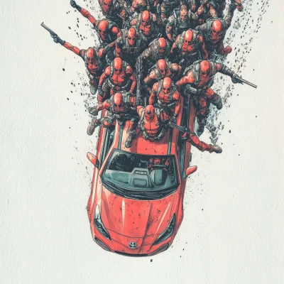 Deadpool Corps Car Cram