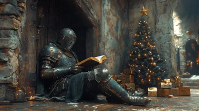 Medieval Knight Relaxing