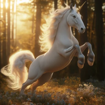 Unicorn in the Forest