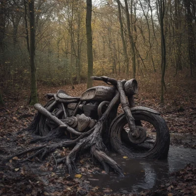 Wooden Triumph in the Forest