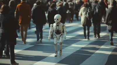 Eerie Automaton in City