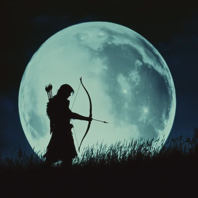 Archer Under the Full Moon