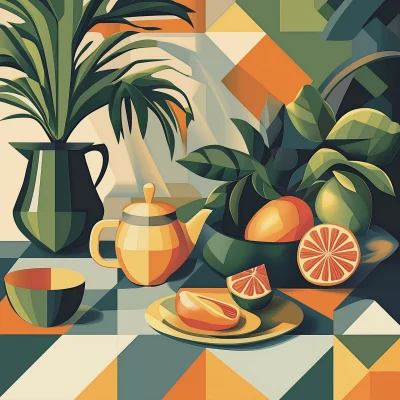 Metamodern Still Life Pattern